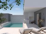 Moderne Luxus Neubau-Designer-Doppelhaushälfte mit Swimmingpool in Meeresnähe in Ližnjan - Visualisierung